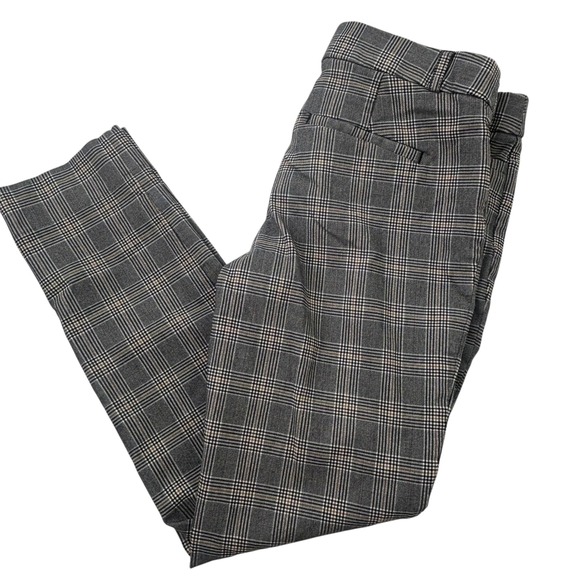 Banana Republic Sloan Plaid Tailored Pants Womens Size 4 Gray Check Career - Picture 6 of 16